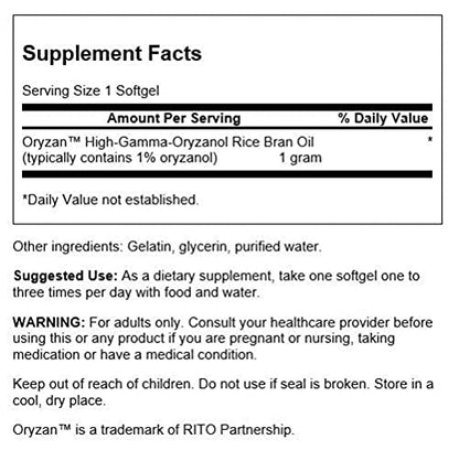 Swanson EFA Oryzan Rice Bran Oil 1000mg - 90 Softgels