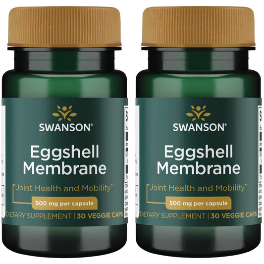 Swanson Eggshell Membrane 500 mg – 30 Veg Caps (2 Pack) | Joint Support BritishVita | Premium UK Vitamins & Wellness Supplements