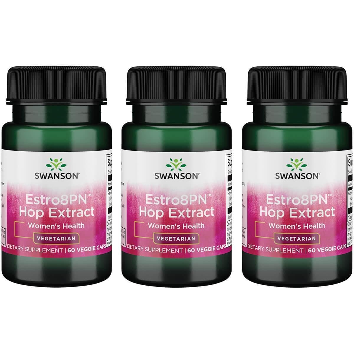 Swanson Estro8Pn Hop Extract 10 mg – 60 Veg Caps (3 Pack) for Menopause Support