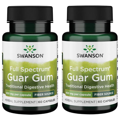 Swanson Full Spectrum Guar Gum 400 mg 60 Caps (2 Pack) | Swanson Health