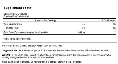 Swanson Full Spectrum Guar Gum 400 mg 60 Caps (2 Pack) | Swanson Health