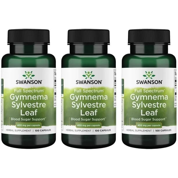 Swanson Full Spectrum Gymnema Sylvestre Leaf – Ayurvedic 100 Caps (3 Pack)