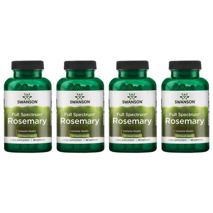 Swanson Full Spectrum Rosemary - Immune Support (90 Capsules, 400mg) - 4 Pack