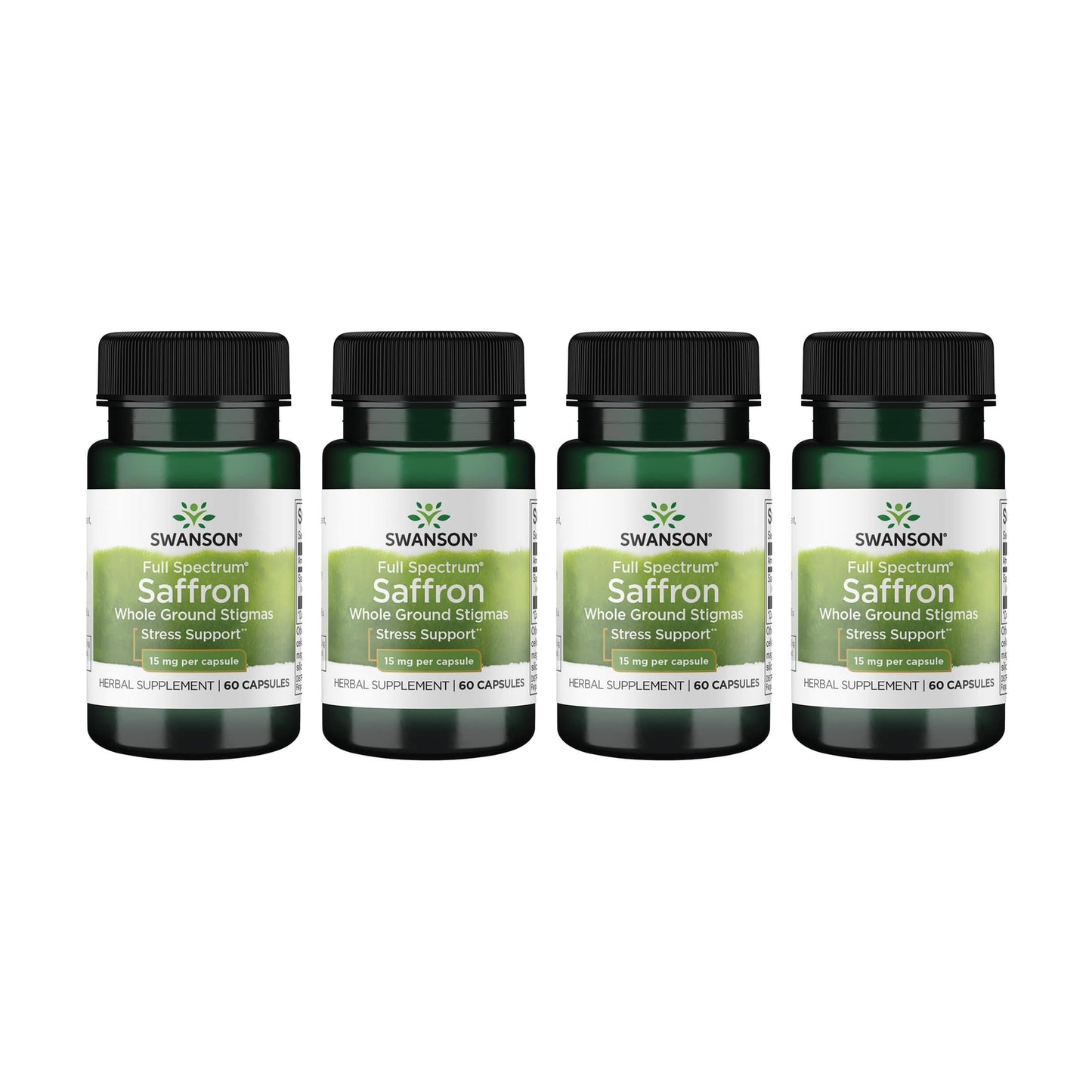 Swanson Full Spectrum Saffron – Whole Ground Stigmas, 60 Veggie Capsules, 4 Pack