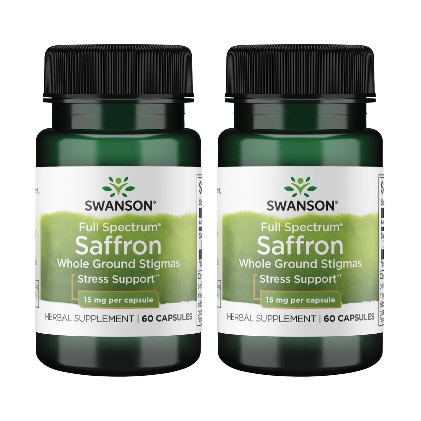 Swanson Full Spectrum Saffron – Organic Spanish Saffron, Mood Support (60 Veggie Capsules, 15 mg) 2 Pack