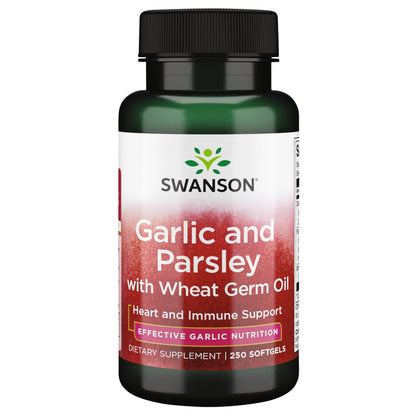 Swanson Garlic & Parsley - Heart & Immune Support | Garlic Oil & Parsley Seed Oil (250 Softgels)