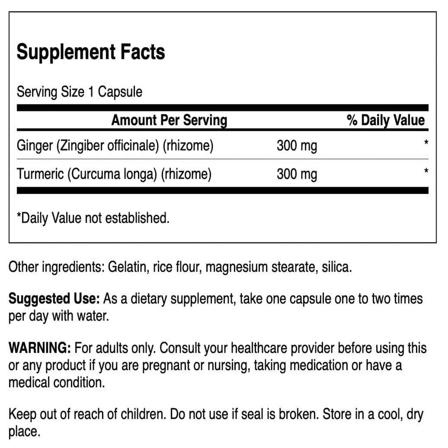 Swanson Full Spectrum Ginger & Turmeric 60 Capsules | Digestive Health