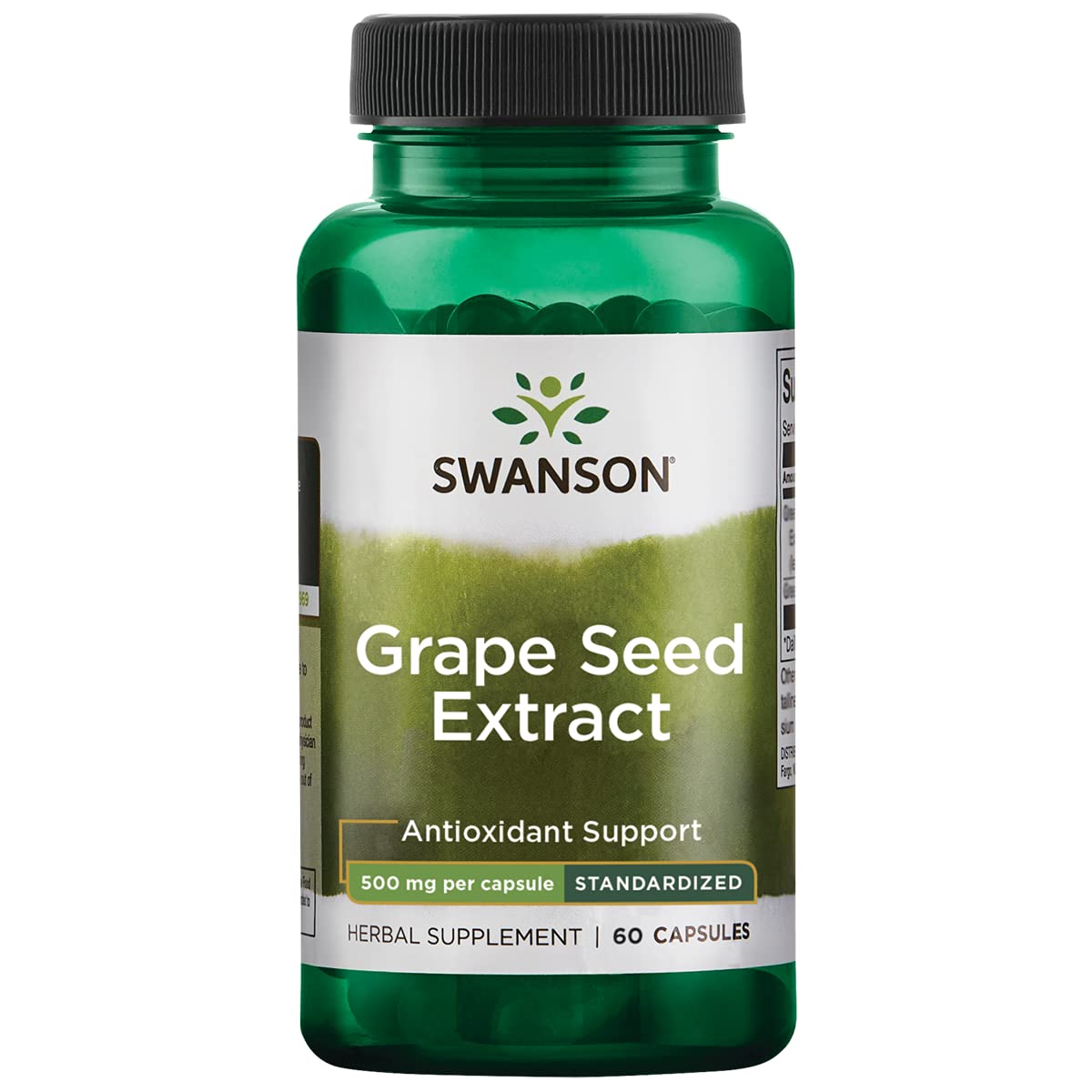 Swanson Grape Seed Extract - Standardized 9% Polyphenols, 500mg | 60 Caps