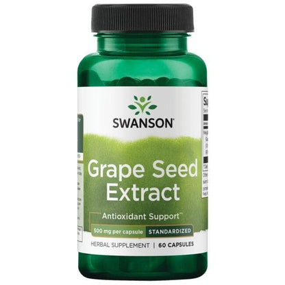 Swanson Grape Seed Extract - Standardized 9% Polyphenols, 500mg | 60 Caps