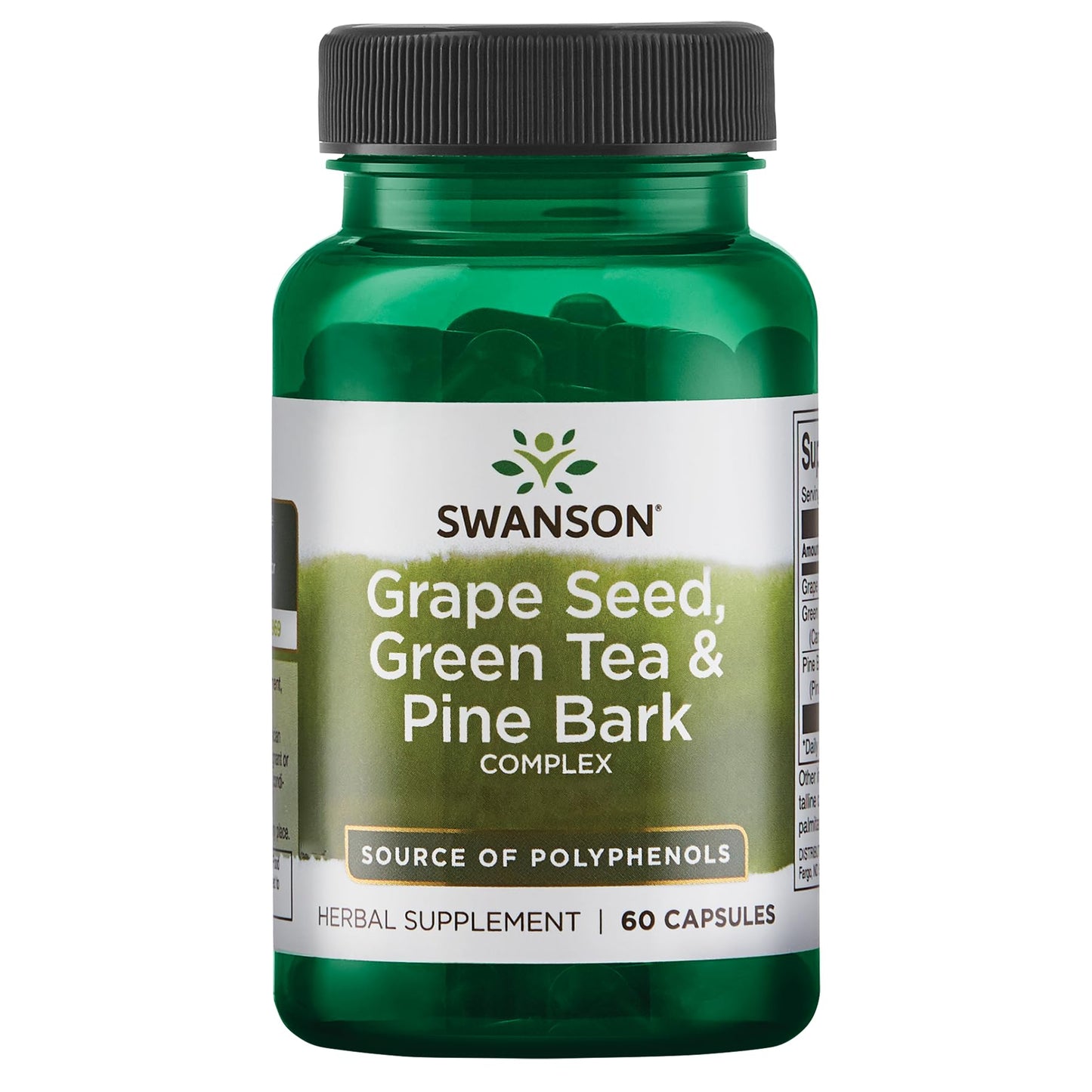 Swanson Grape Seed Green Tea & Pine Bark Complex - Antioxidant Support, 60 Capsules