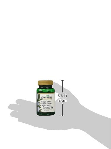 Swanson Grape Seed Green Tea & Pine Bark Complex - Antioxidant Support, 60 Capsules