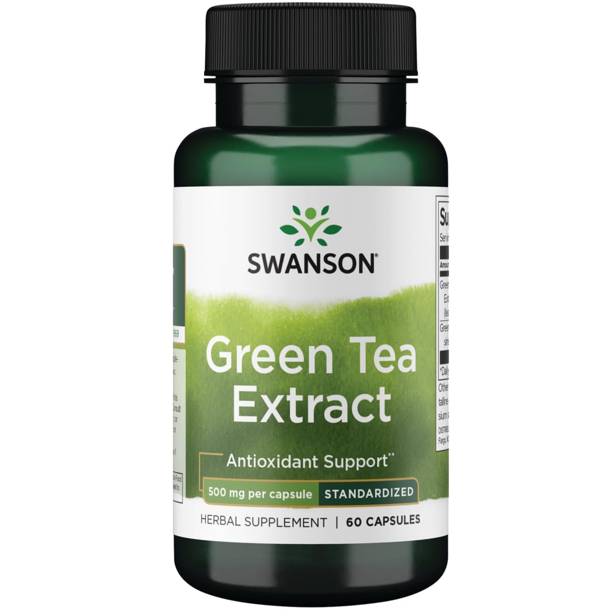 Swanson Green Tea Extract 500 mg | 60 Capsules | Antioxidant & Immune Support