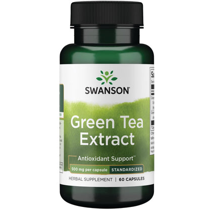Swanson Green Tea Extract 500 mg | 60 Capsules | Antioxidant & Immune Support
