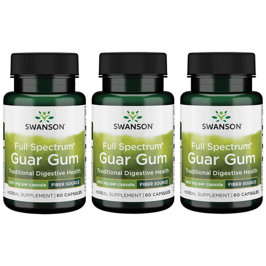 Swanson Full Spectrum Guar Gum 400 mg – 60 Caps (3 Pack) | Plant-Based Fiber BritishVita | Premium UK Vitamins & Wellness Supplements