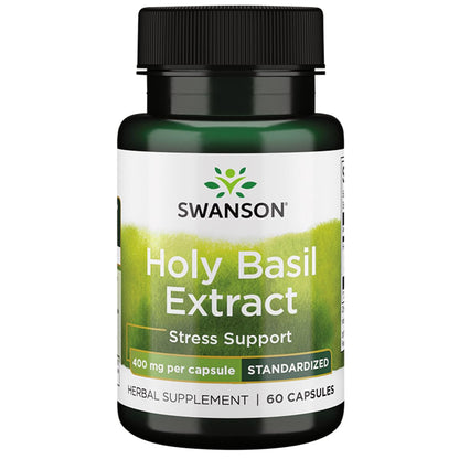 Swanson Holy Basil Extract (Tulsi) 400 mg | 60 Capsules