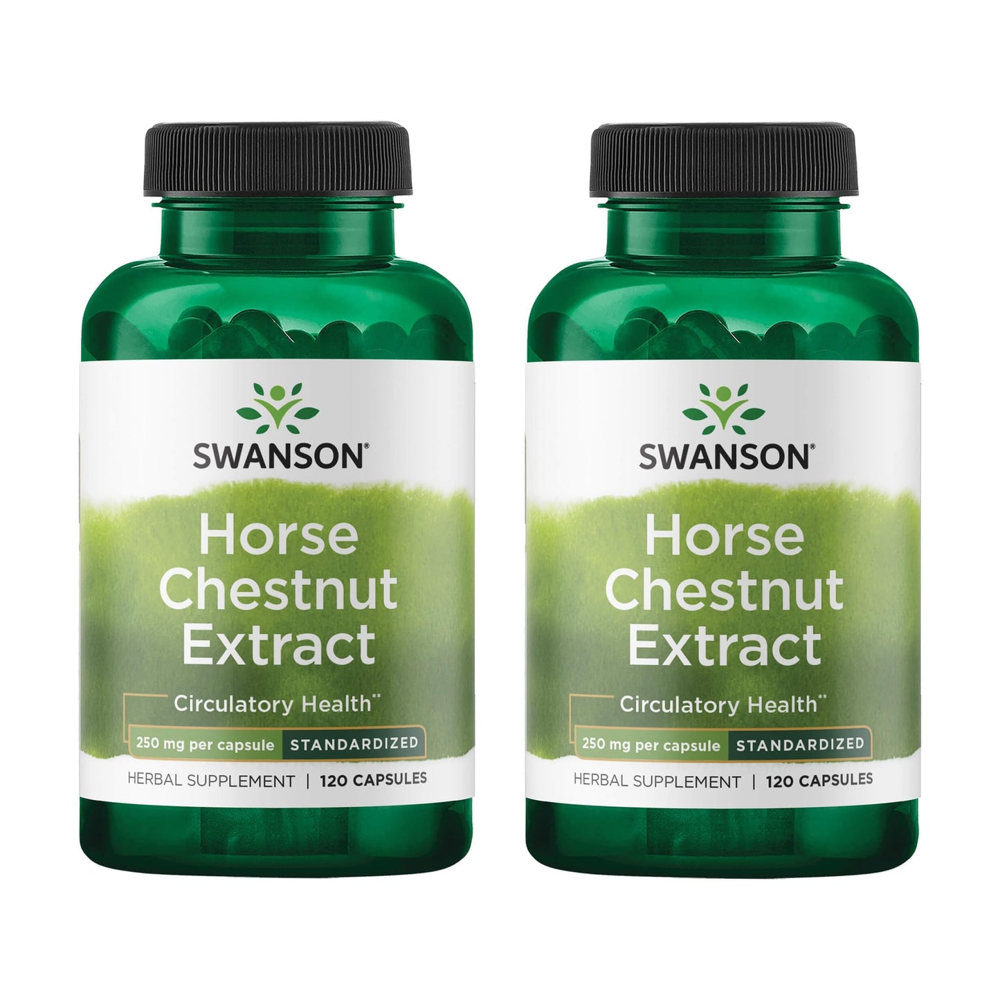 Swanson Horse Chestnut 22% Aescin - 250 mg, 120 Caps (2 Pack)