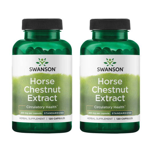 Swanson Horse Chestnut 22% Aescin - 250 mg, 120 Caps (2 Pack) BritishVita | Premium UK Vitamins & Wellness Supplements