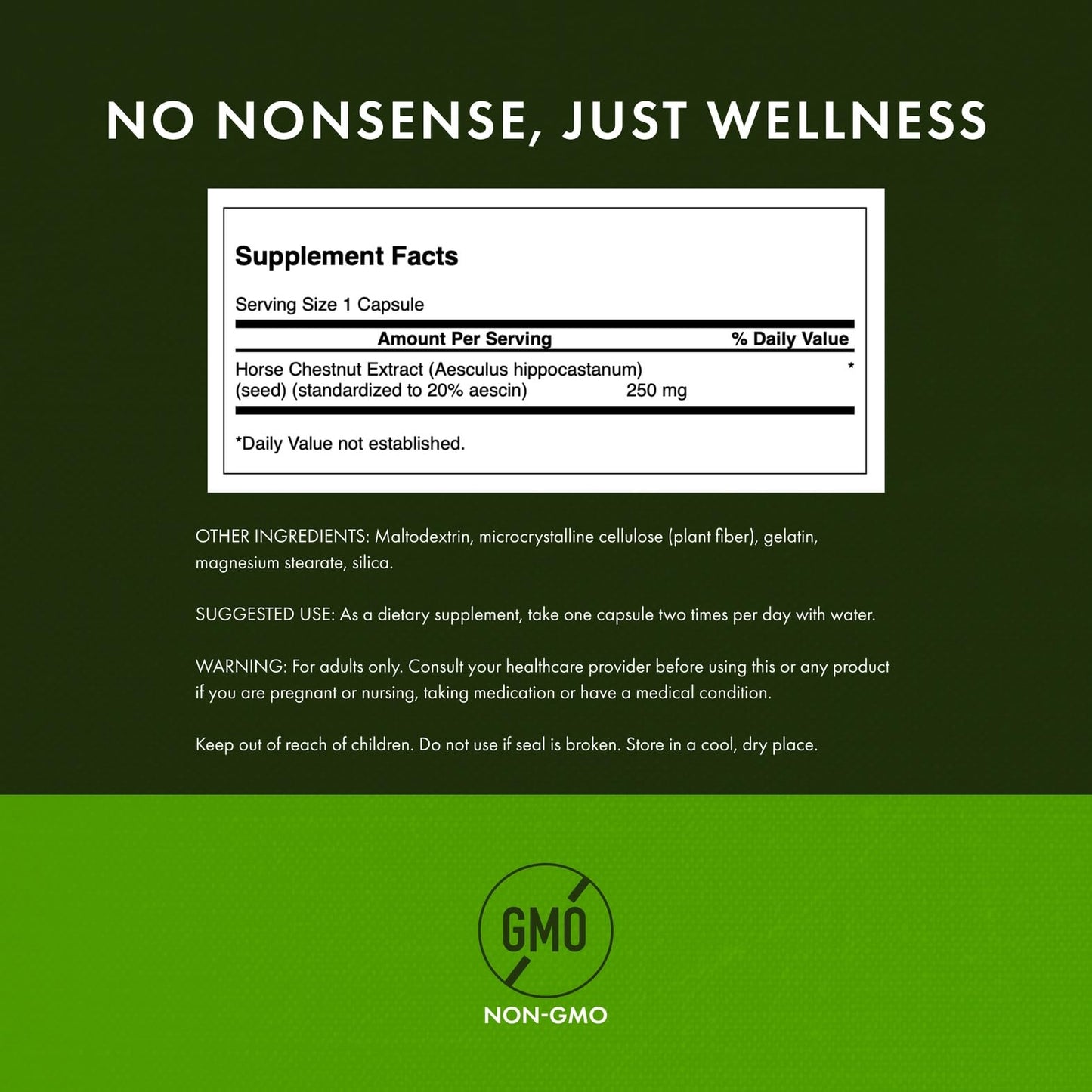 Swanson Horse Chestnut 22% Aescin - 250 mg, 120 Caps (2 Pack)