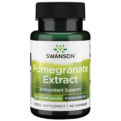Swanson HRB Pomegranate Extract 250 mg Standardized 7% Ellagic Acid - 60 Capsules