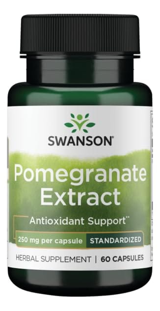 Swanson HRB Pomegranate Extract 250 mg Standardized 7% Ellagic Acid - 60 Capsules