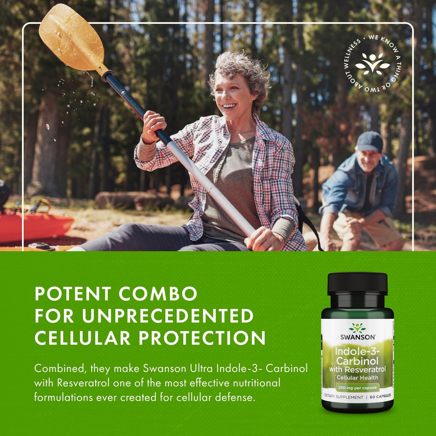 Swanson Indole-3-Carbinol with Resveratrol (I3C) - Cellular Protection & Hormone Balance - 60 Caps