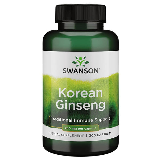 Swanson Korean Ginseng 250 mg – 300 Capsules | Energy & Immune Support BritishVita | Premium UK Vitamins & Wellness Supplements