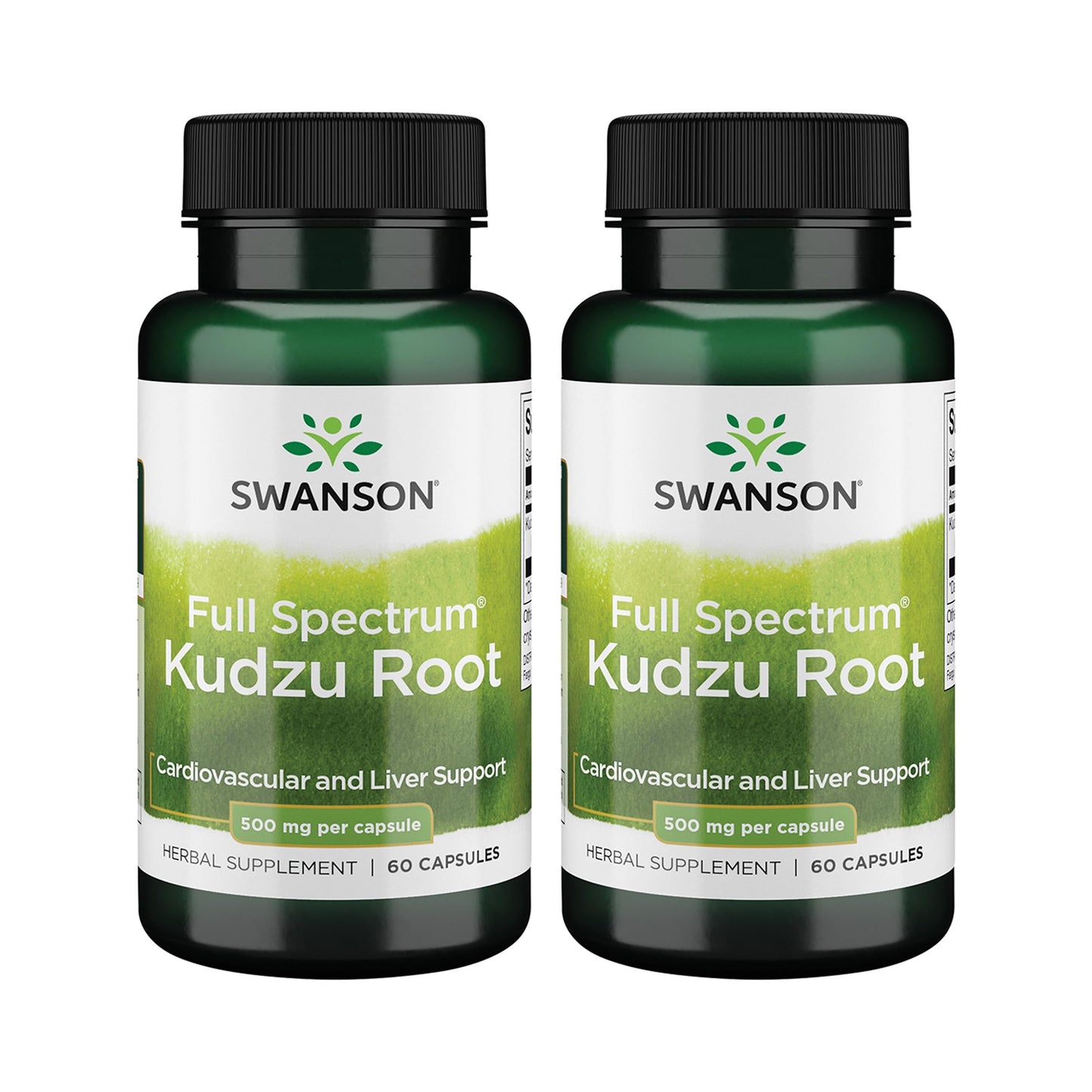 Swanson Full Spectrum Kudzu Root – Herbal Supplement for Heart & Liver Health – May Support Blood Pressure & Cholesterol – 60 Capsules 500 mg – 2 Pack