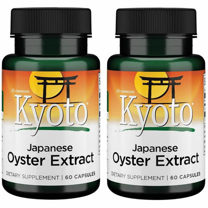 Swanson Kyoto Japanese Oyster Extract – Natural Wellness & Drive Support (500 mg, 60 capsules) – 2 Pack
