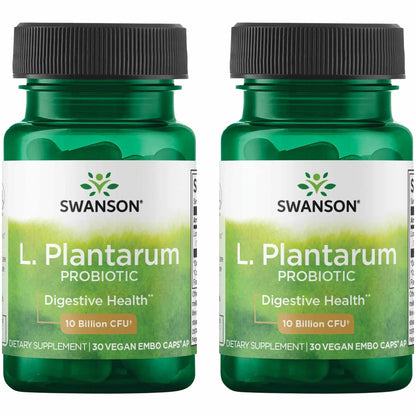 Swanson L. Plantarum Probiotic – Digestive Support & Bowel Regularity (30 Veggie Capsules) 2 Pack