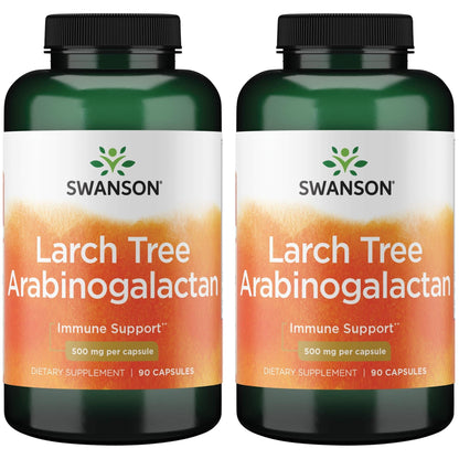 Swanson Larch Arabinogalactan 500 mg 90 Caps (2 Pack) – Immune Support
