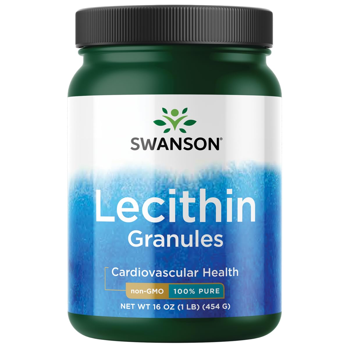 Swanson 100% Pure Lecithin Granules (Non-GMO) 16 oz (454 g)