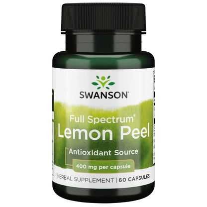 Swanson Full Spectrum Lemon Peel 400 Milligrams | 60 Capsules