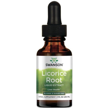 Swanson Licorice Root Liquid Extract 1 oz | Herbal Supplement