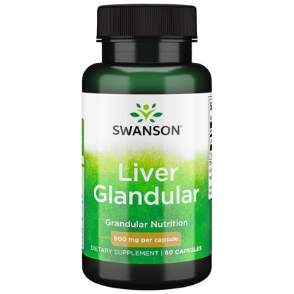 Swanson Liver Glandular 500 Milligrams - 60 Capsules