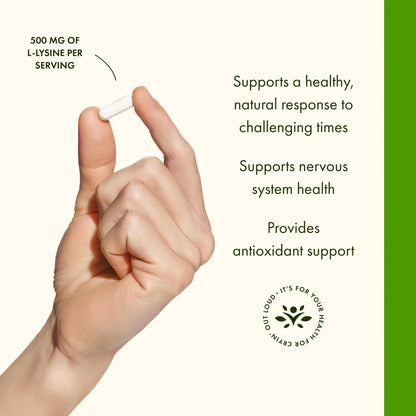 Swanson Free Form L-Lysine 500 mg – 300 Capsules | Stress Support & Nervous System Health