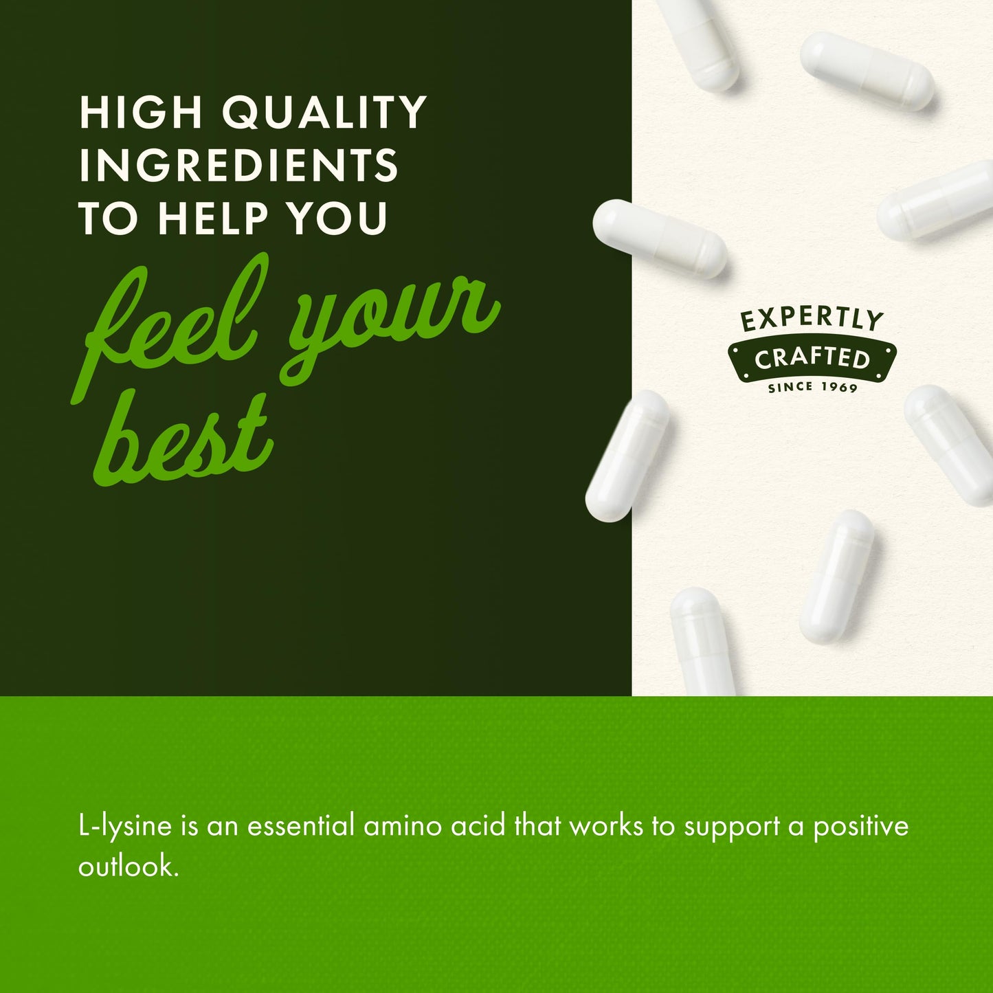 Swanson Free Form L-Lysine 500 mg – 300 Capsules | Stress Support & Nervous System Health