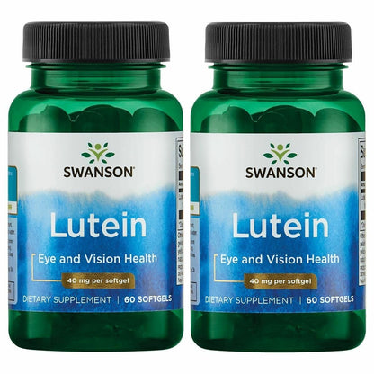 Swanson Lutein 40 mg – Eye Health & Macula Support | 60 Softgels (2 Pack)