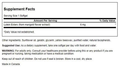 Swanson Lutein 6 Milligrams - 100 Sgels | Eye Health Support