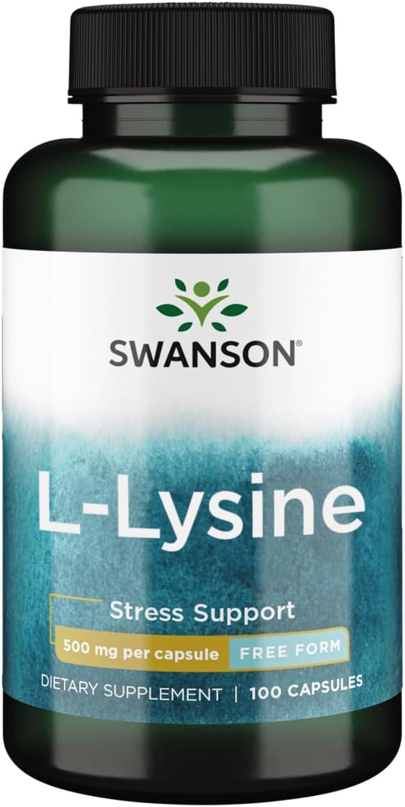 Swanson Amino Acid Free-Form L-Lysine 500 mg - 100 Capsules
