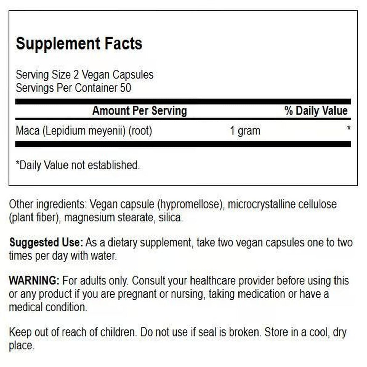 Swanson Maca 500 mg | 100 Capsules – Vitality & Hormone Balance