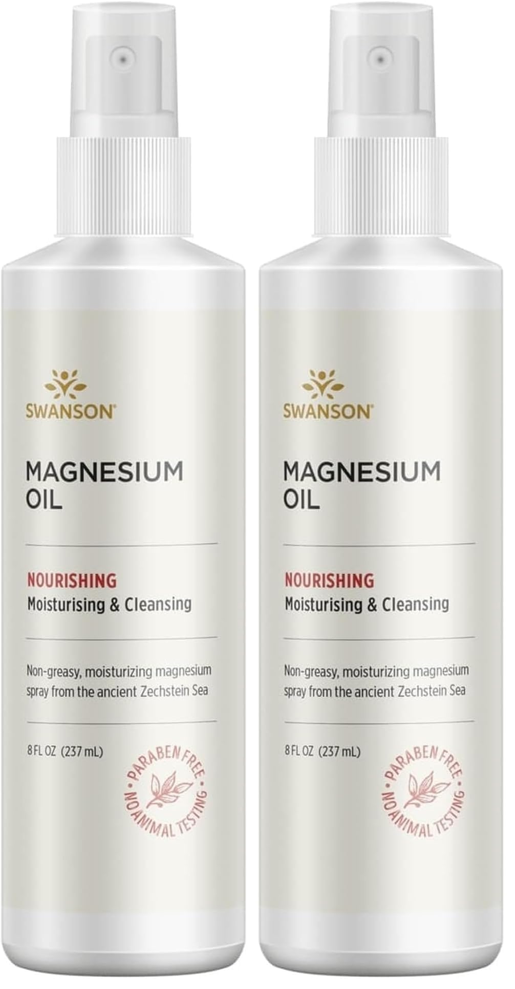 Swanson Magnesium Oil Spray Zechstein Magnesium Soothes Muscles Nourishes Skin Stress Relief Sleep Rapid Absorption Dr. Barbara Hendel's Formula 8 fl oz (237 ml) Liquid (Pack of 2)