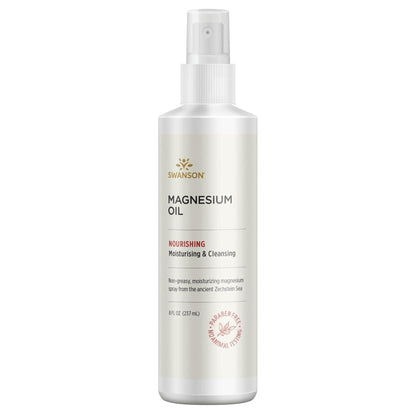 Swanson Magnesium Oil Spray – Zechstein Formula, Soothes Muscles & Skin, Sleep Support (8 fl oz)