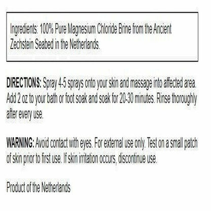 Swanson Magnesium Oil Spray Zechstein Magnesium Soothes Muscles Nourishes Skin Stress Relief Sleep Rapid Absorption Dr. Barbara Hendel's Formula 8 fl oz (237 ml) Liquid (Pack of 2)