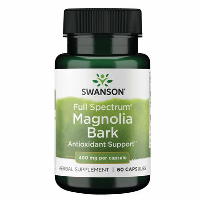 Swanson Magnolia Bark 60 Caps (400 mg) - Digestive & Nervous System Support