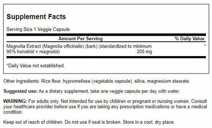 Swanson Magnolia Bark Herbal Supplement – Nervous System & Digestive Support (30 Veggie Capsules, 200mg) 4 Pack BritishVita | Premium UK Vitamins & Wellness Supplements