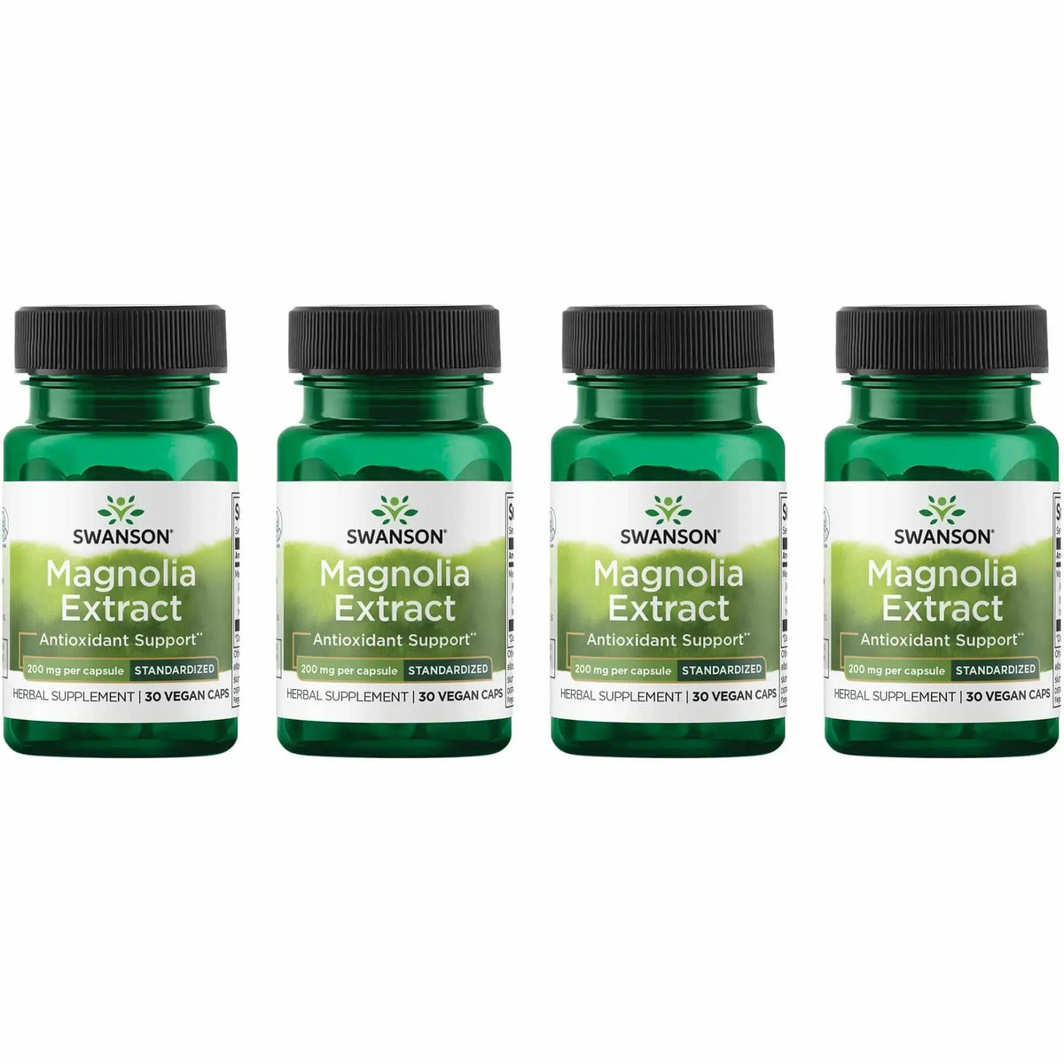 Swanson Magnolia Bark Herbal Supplement – Nervous System & Digestive Support (30 Veggie Capsules, 200mg) 4 Pack BritishVita | Premium UK Vitamins & Wellness Supplements