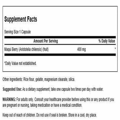 Swanson Full Spectrum Maqui Berry 400 mg - 60 Capsules