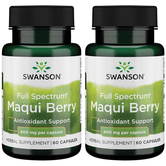 Swanson Full Spectrum Maqui Berry 400 mg - 60 Caps (2 Pack) | Antioxidant Support BritishVita | Premium UK Vitamins & Wellness Supplements