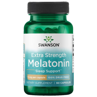 Swanson Extra Strength Melatonin 5mg - 60 Capsules | Sleep Support
