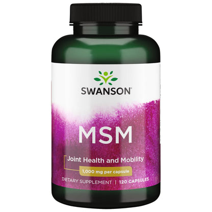Swanson MSM 1000 Milligrams 120 Capsules - Joint Support & Skin Health